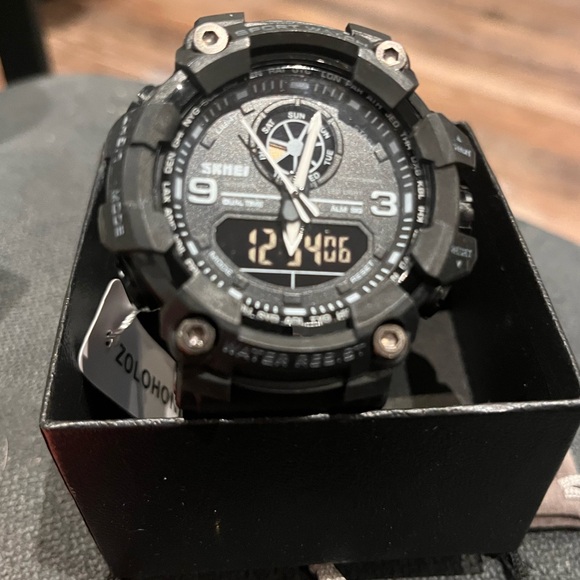 Other - 🌙 C1015 SKMEI Waterproof Digital Sports Watch for Men - Black Digital Watch